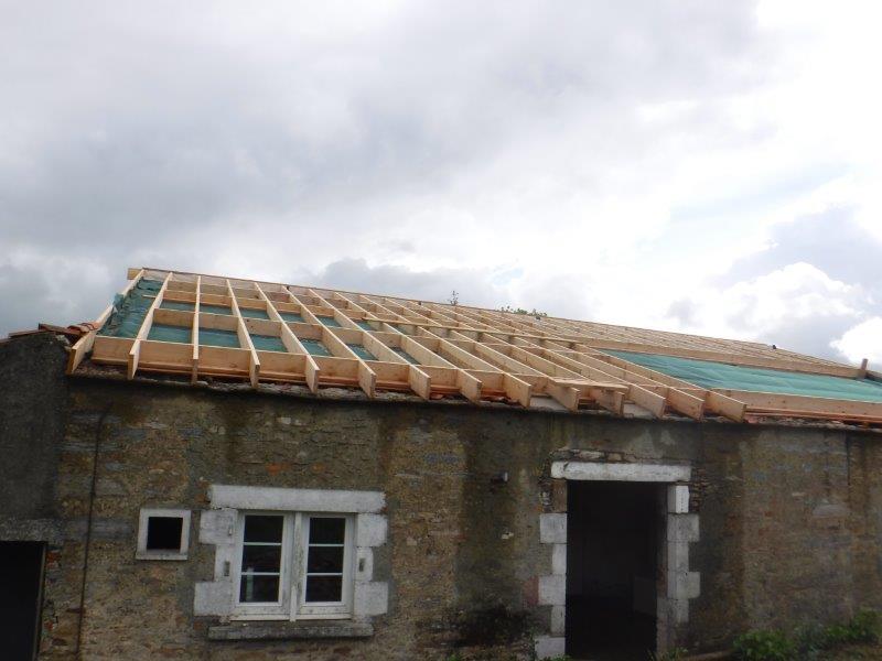 Isolation de toiture d'une longère vendéenne